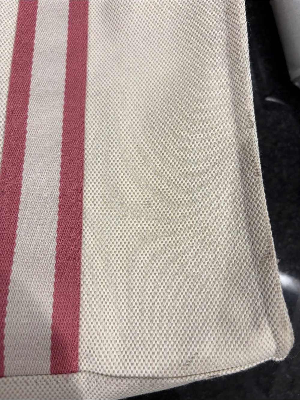 Victorias Secret Canvas Tote Bag with Pink Stripes and Pink Logo - Picture 9 of 10